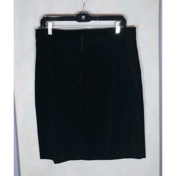 John Roberts 2 PC Suit 16 Black Faux Suede Knee-length Skirt Embellished Blazer - Picture 6 of 15